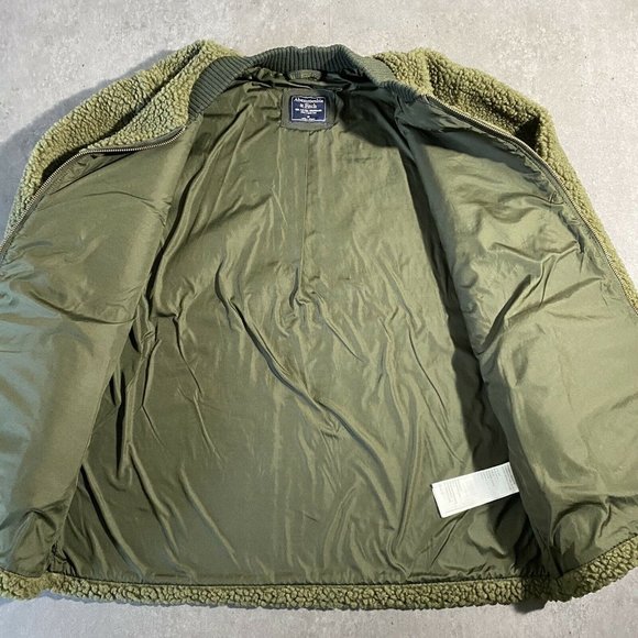 Abercrombie & Fitch deep pile Fleece Jacket Medium - Picture 4 of 7